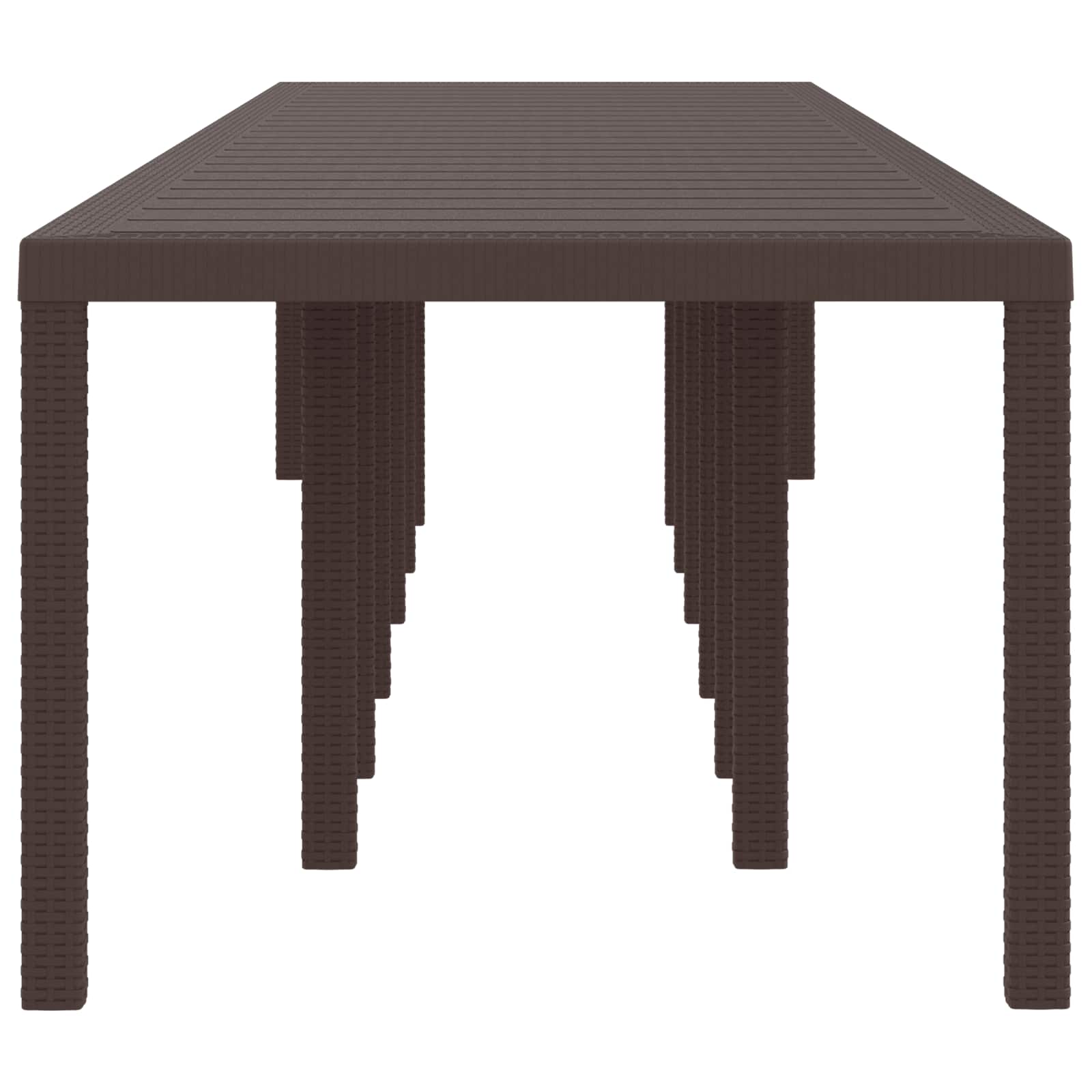 Tavolo da Giardino Marrone 400 x 100 x 73 cm polyrattan