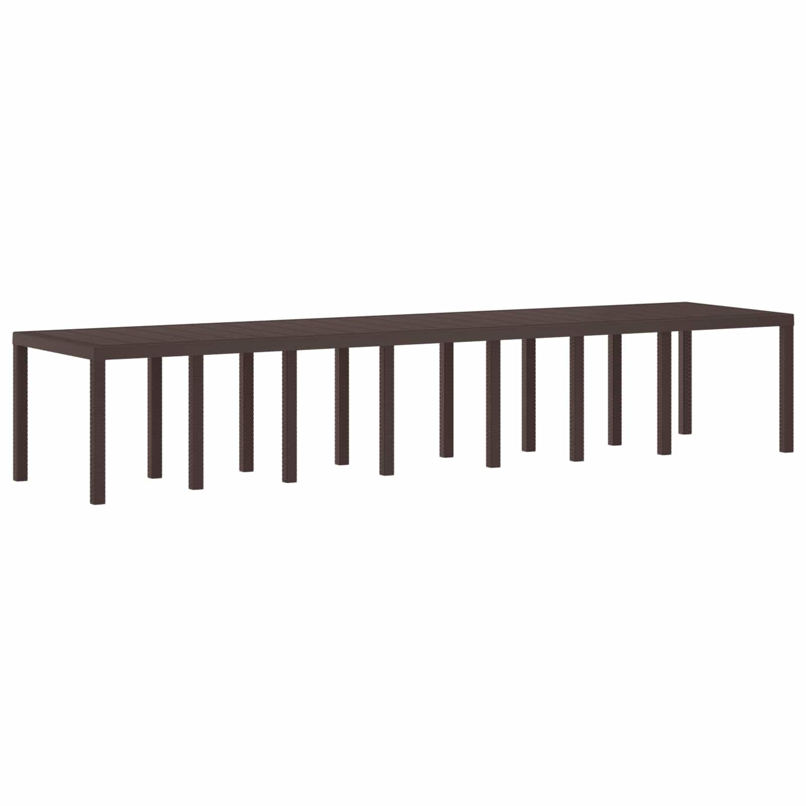 Tavolo da Giardino Marrone 400 x 100 x 73 cm polyrattan