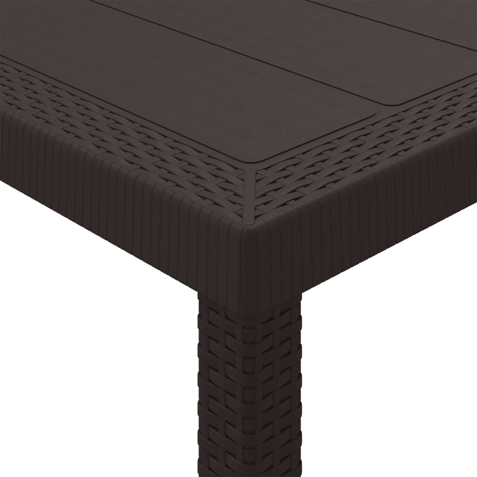 Tavolo da Giardino Marrone 400 x 100 x 73 cm polyrattan