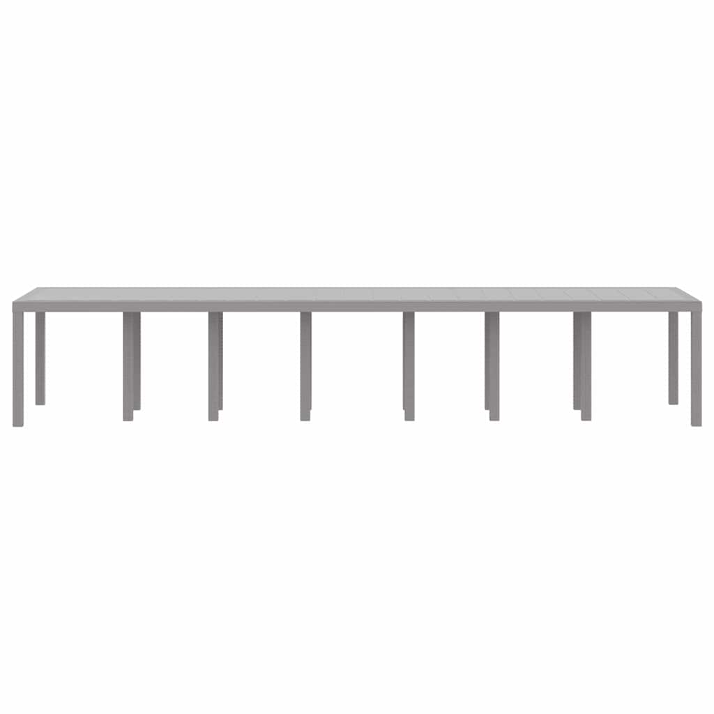 Tavolo da Giardino Grigio chiaro 400 x 100 x 73 cm polyrattan