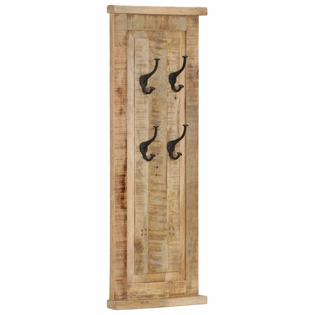 Appendiabiti 2 pz in Legno Massello di Mango 38x100 cm