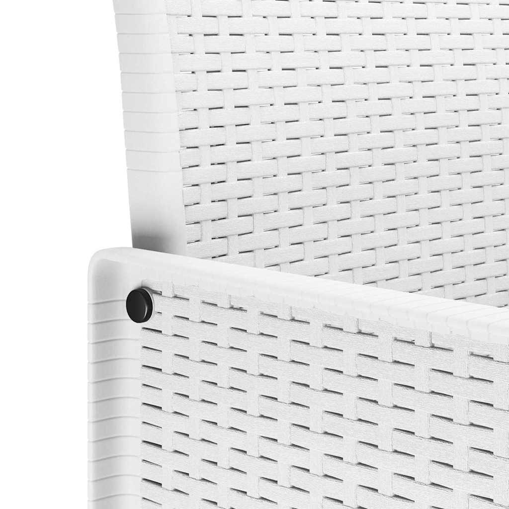Set da Pranzo per Giardino 9 pz Bianco Polipropilene