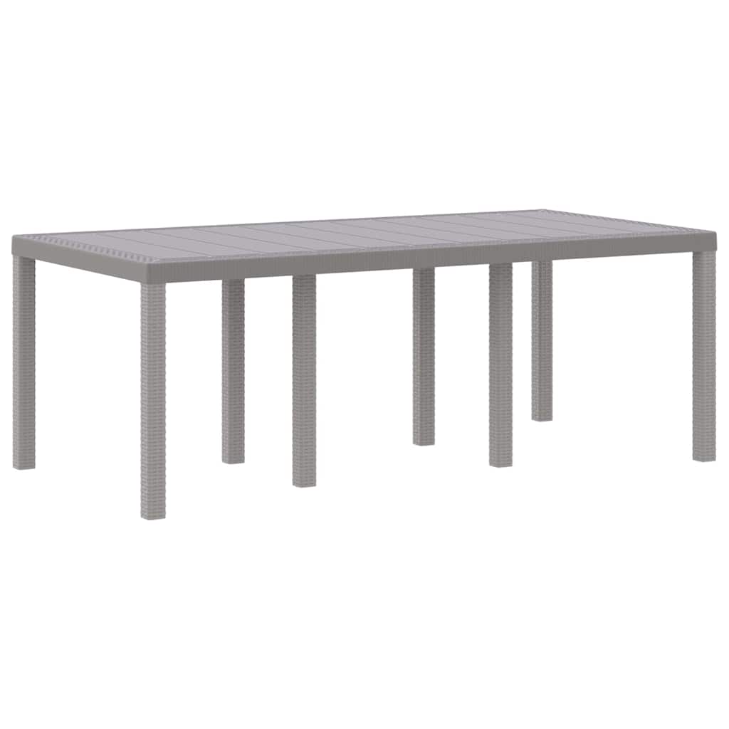 Set da Pranzo per Giardino 9 pz Grigio Chiaro Polipropilene