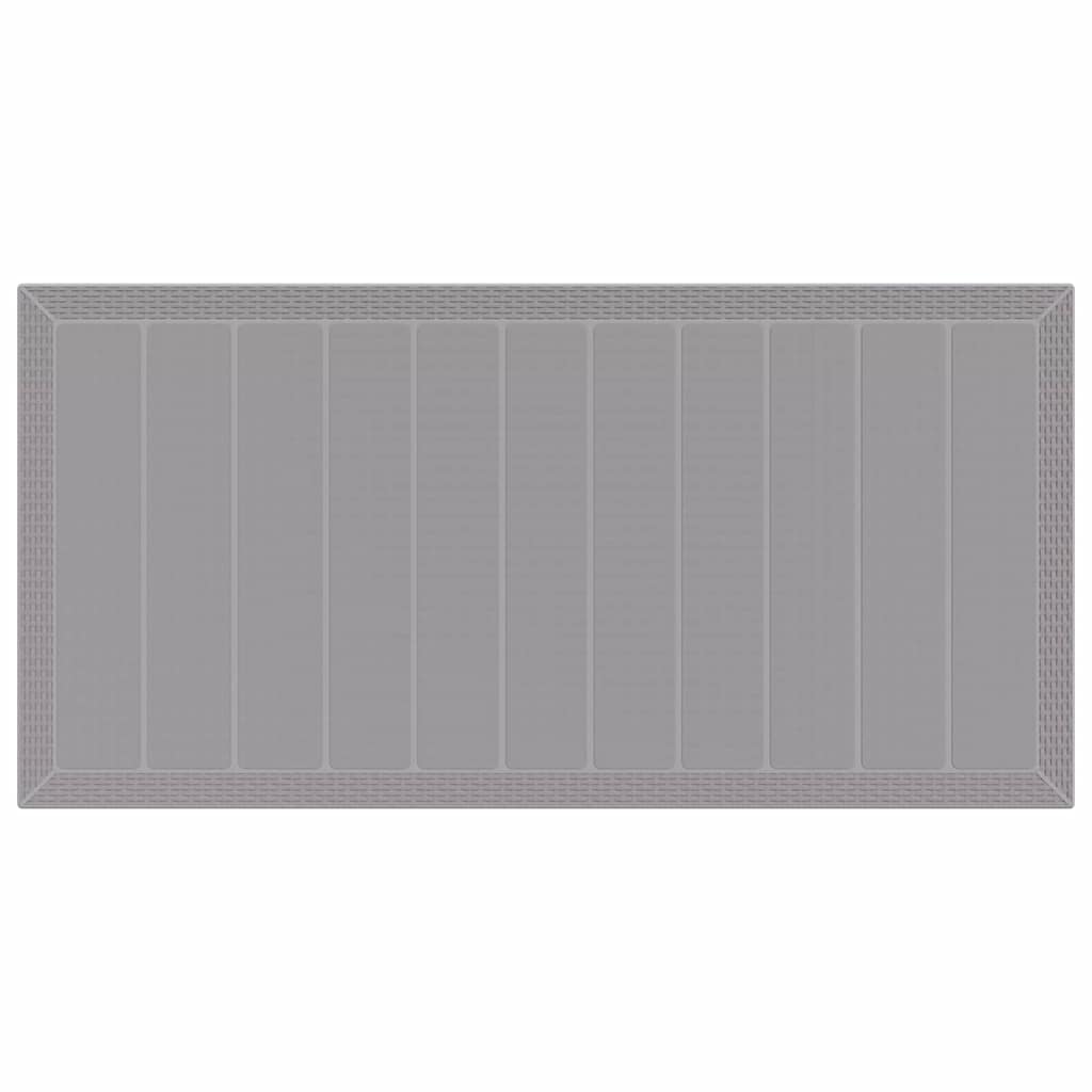 Set da Pranzo per Giardino 9 pz Grigio Chiaro Polipropilene
