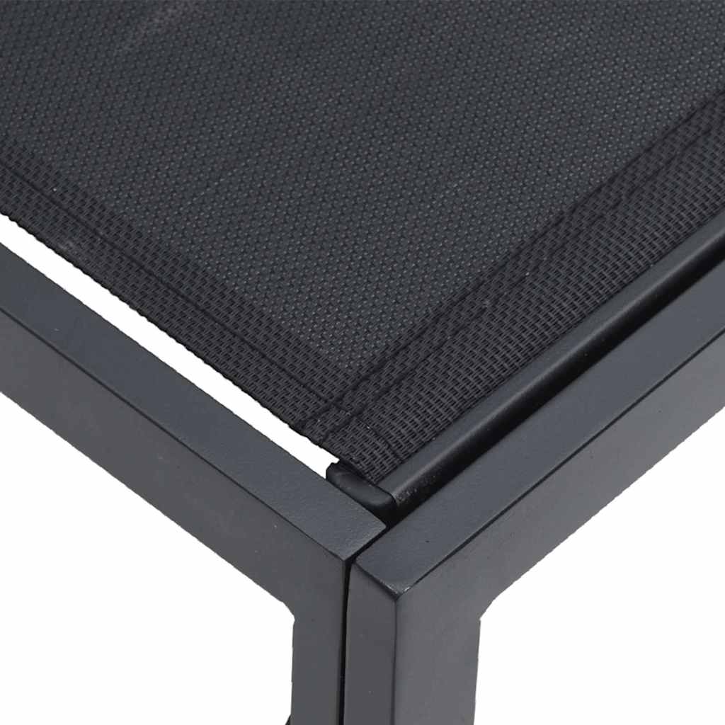 Set Divano da Giardino 3 pz Nero Metallo