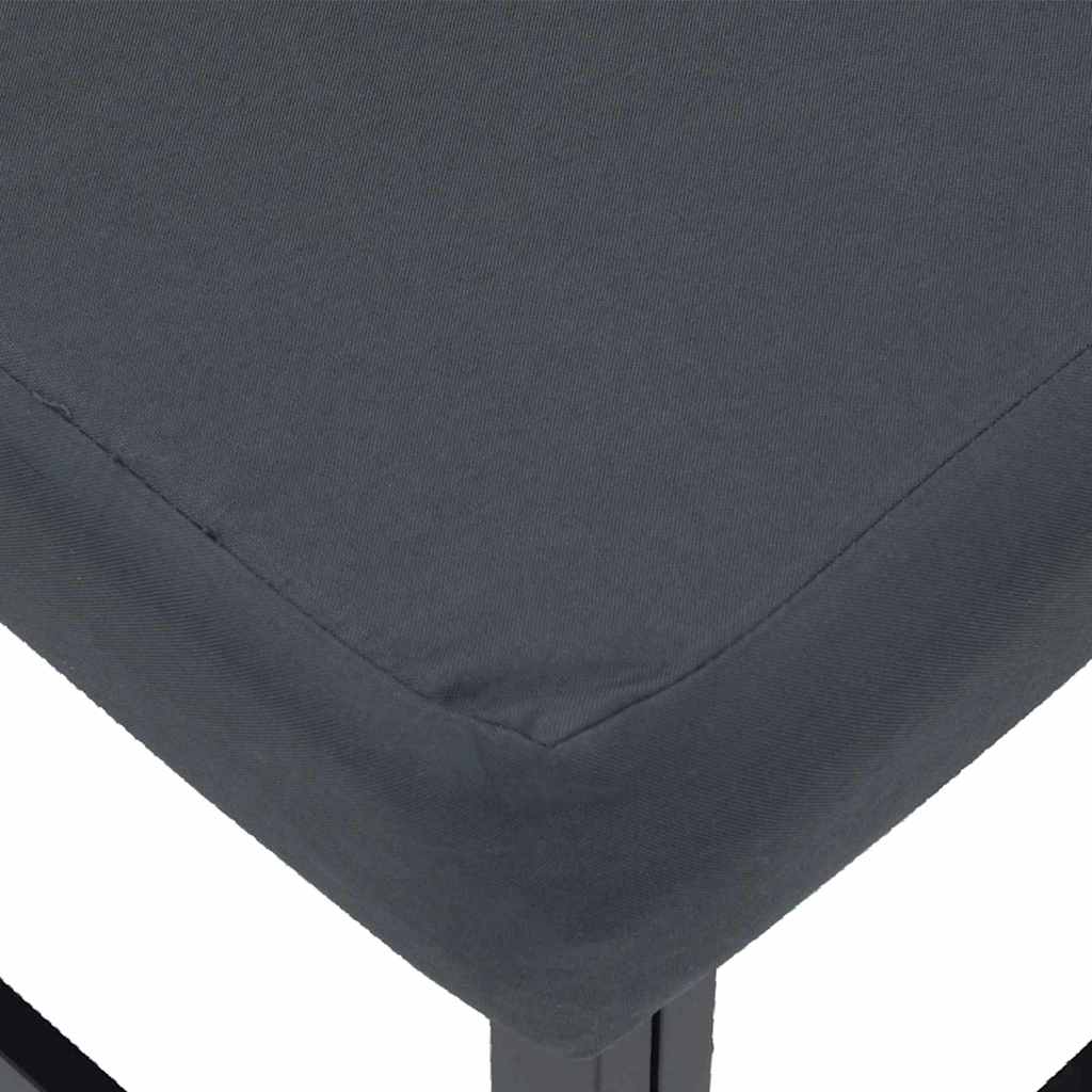 Set Divano da Giardino 3 pz Nero Metallo