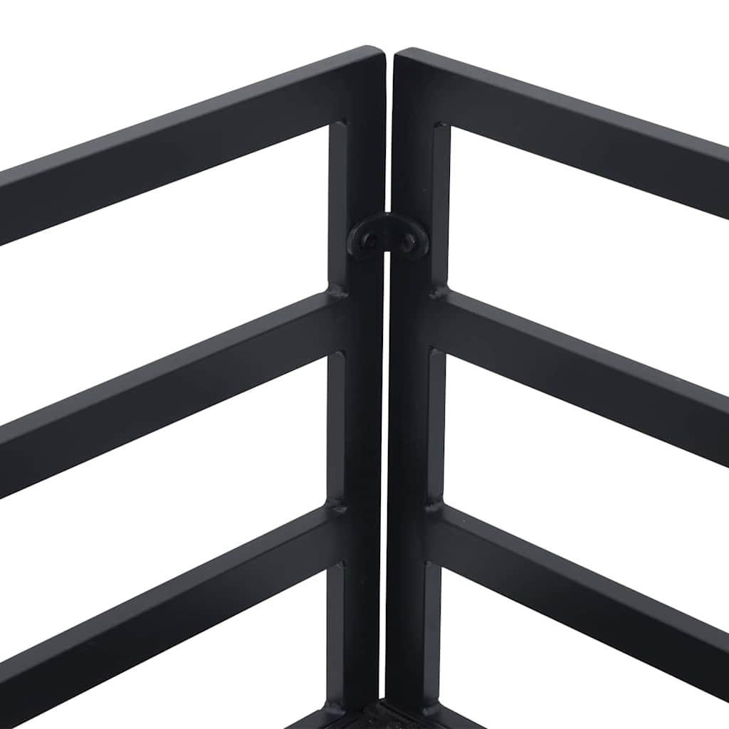 Set Divano da Giardino 3 pz Nero Metallo
