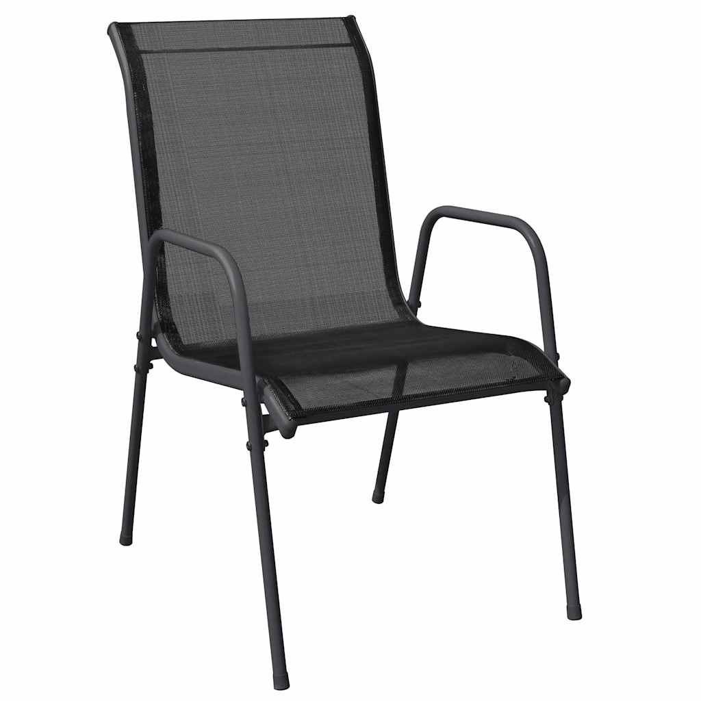 Set da Pranzo per Giardino 9 pz Nero