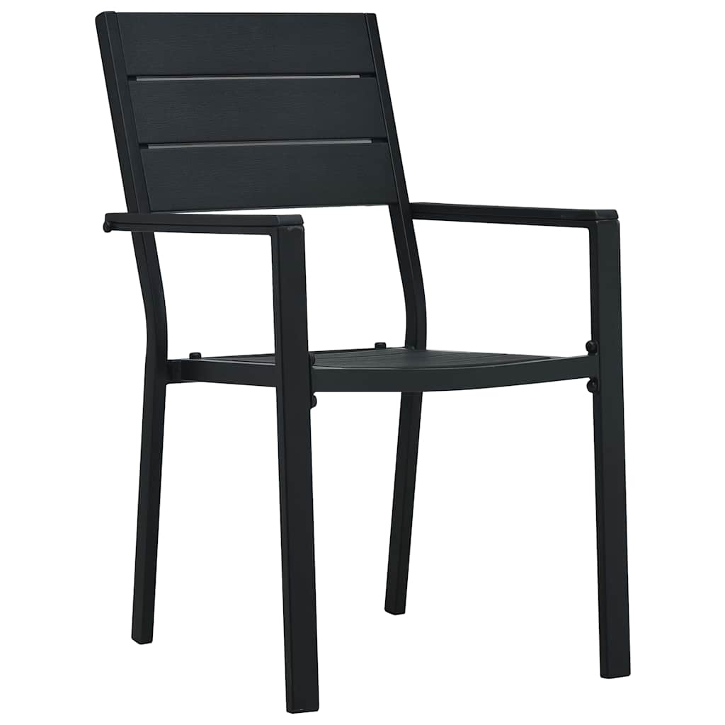 Set da Pranzo per Giardino 7 pz Nero
