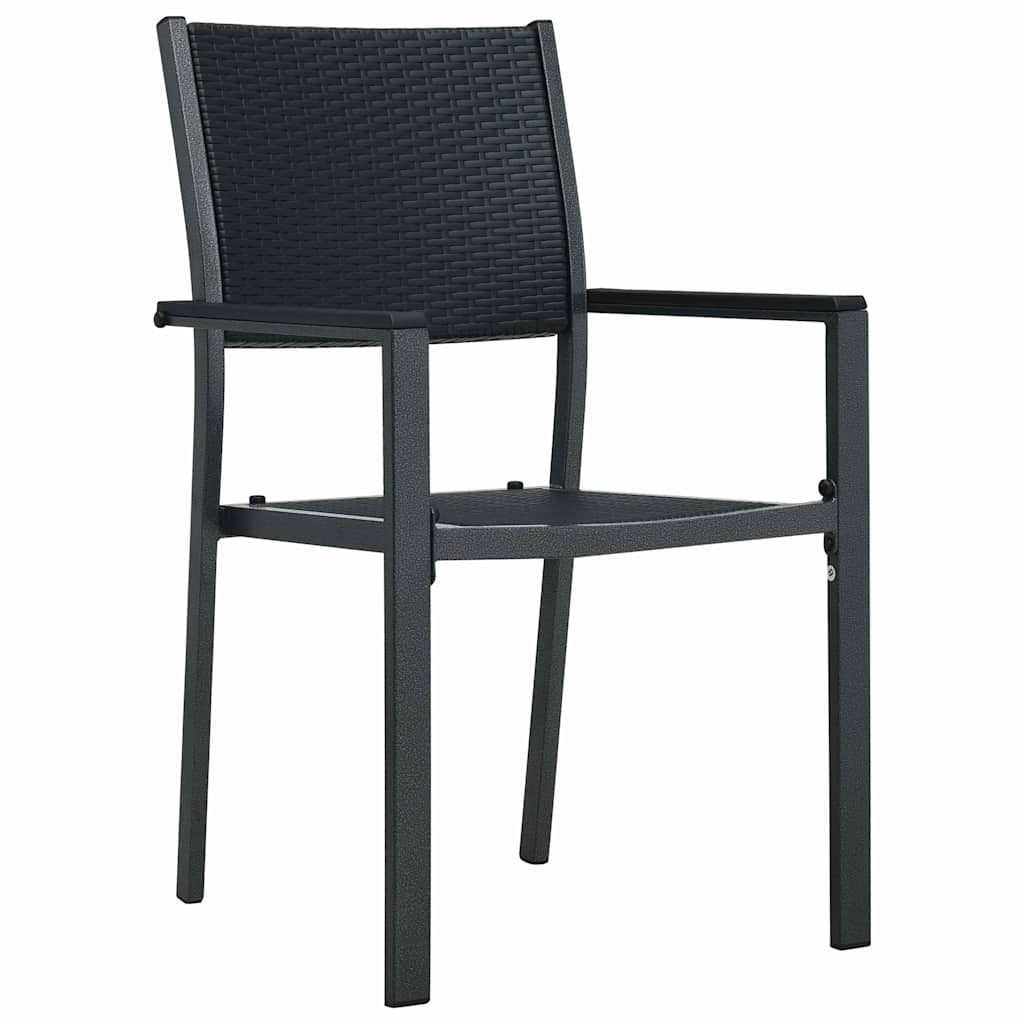 Set da Pranzo per Giardino 9 pz Nero