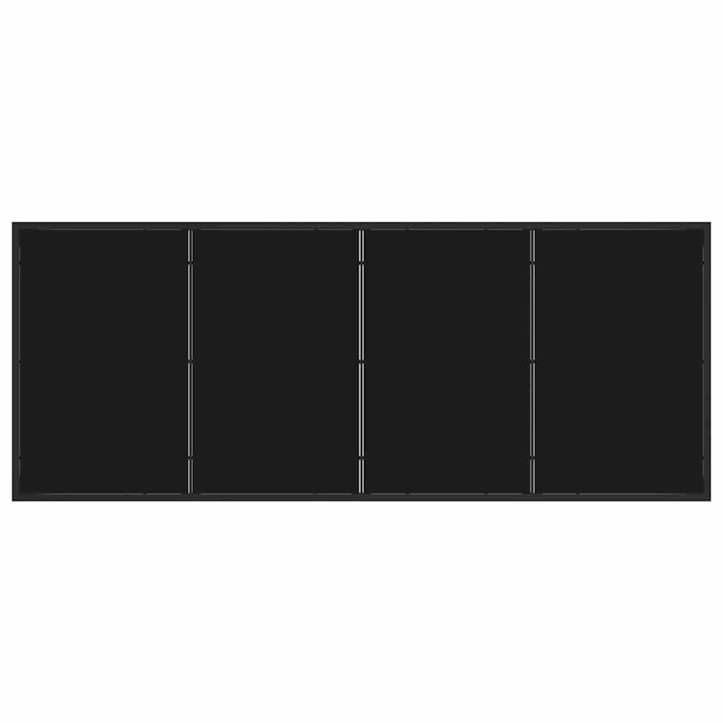 Set da Pranzo per Giardino 7 pz Nero