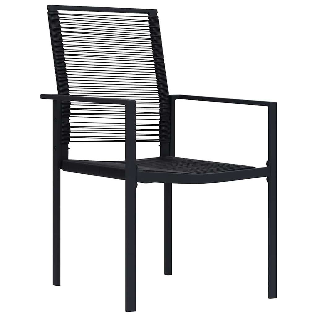 Set da Pranzo per Giardino 9 pz Nero