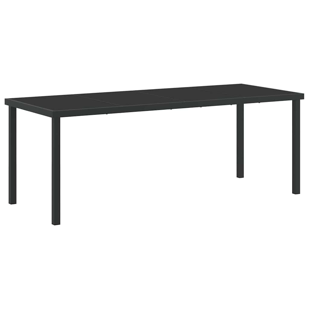 Set da Pranzo per Giardino 7 pz Nero