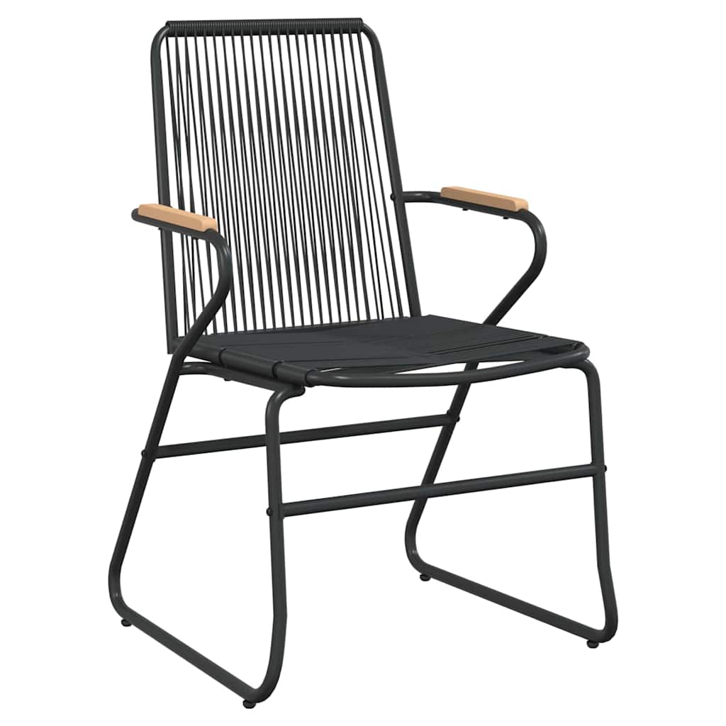 Set da Pranzo per Giardino 7 pz Nero