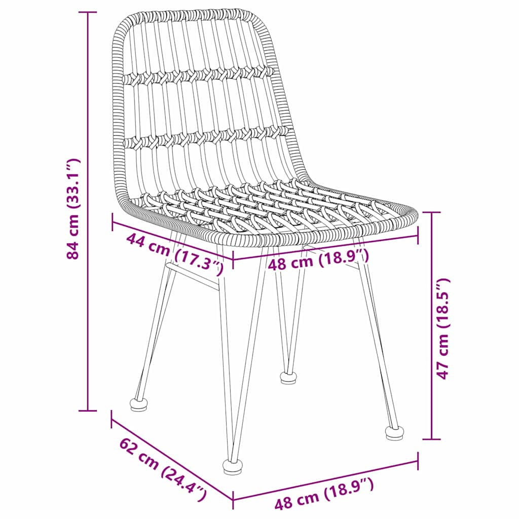 Set da Pranzo per Giardino 5 pz Nero
