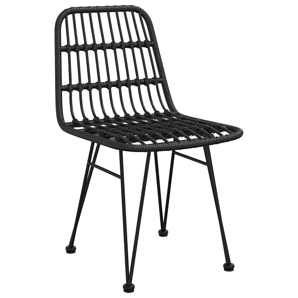 Set da Pranzo per Giardino 5 pz Nero