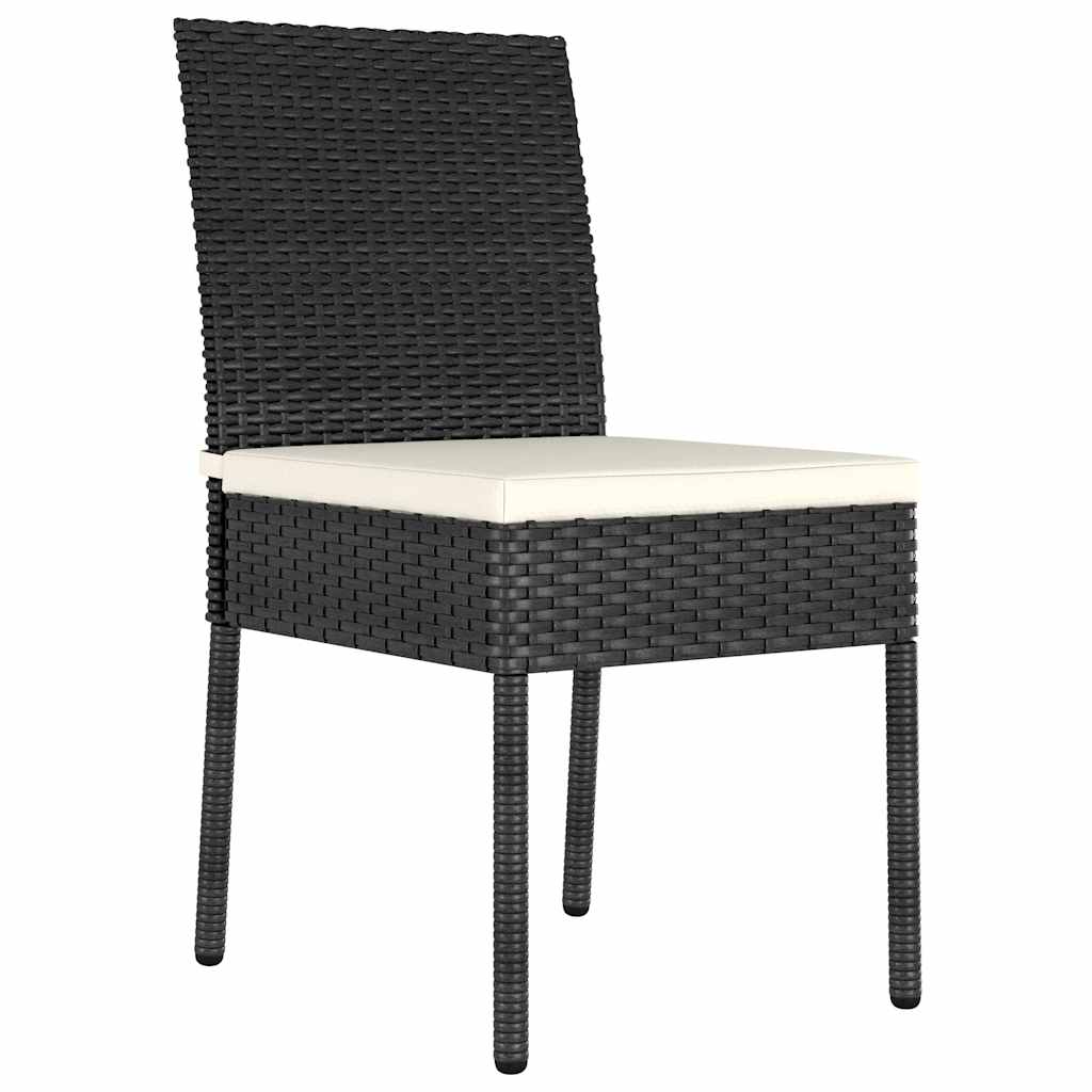 Set da Pranzo per Giardino 7 pz Nero