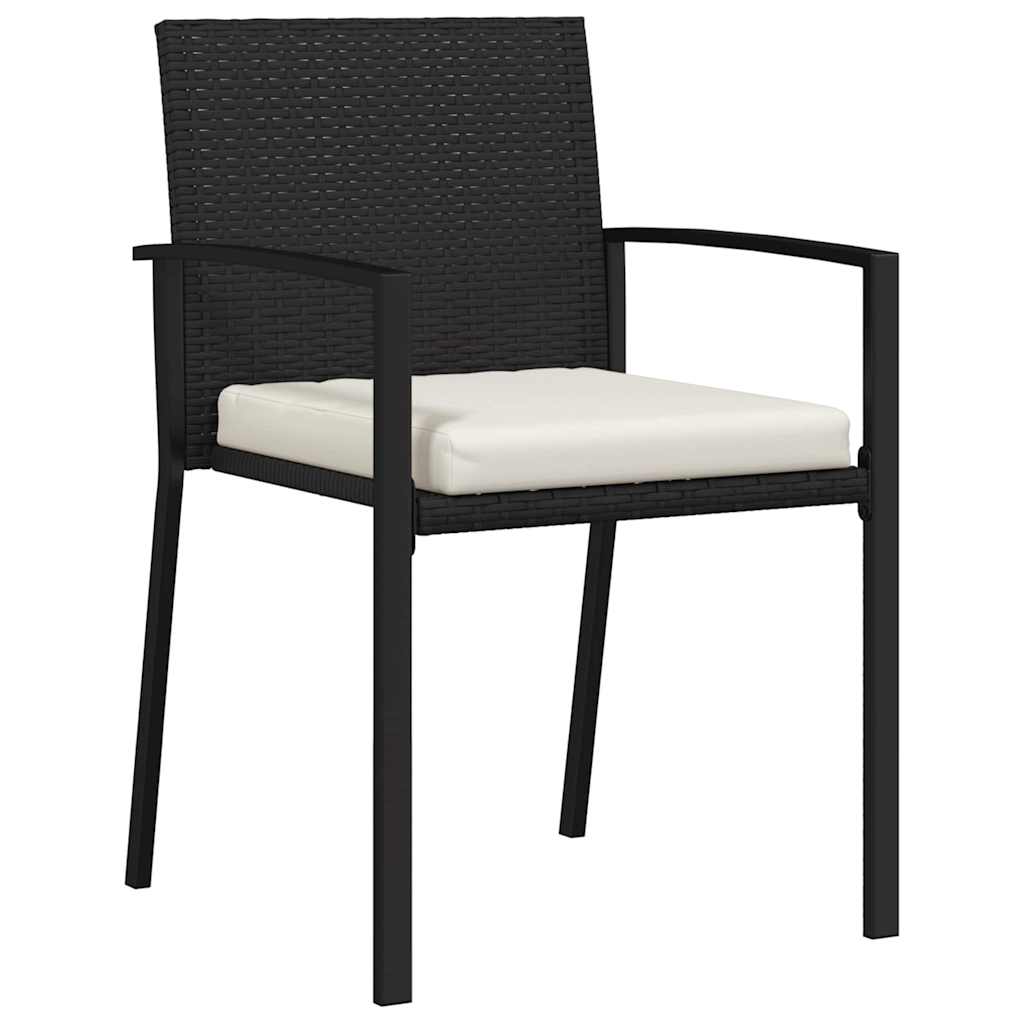 Set da Pranzo per Giardino 9 pz Nero