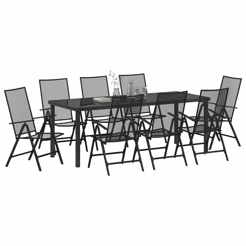 Set da Pranzo per Giardino 9 pz Antracite