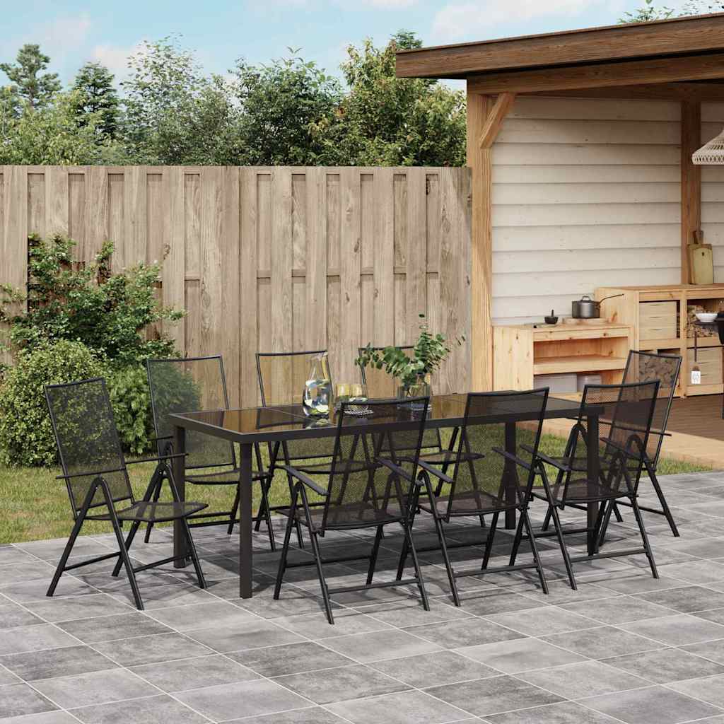 Set da Pranzo per Giardino 9 pz Antracite