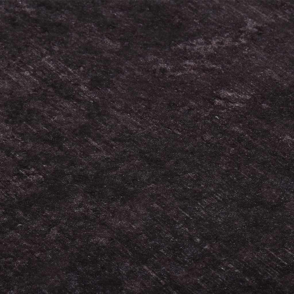 Tappeto Lavabile 80x300 cm Nero e Oro