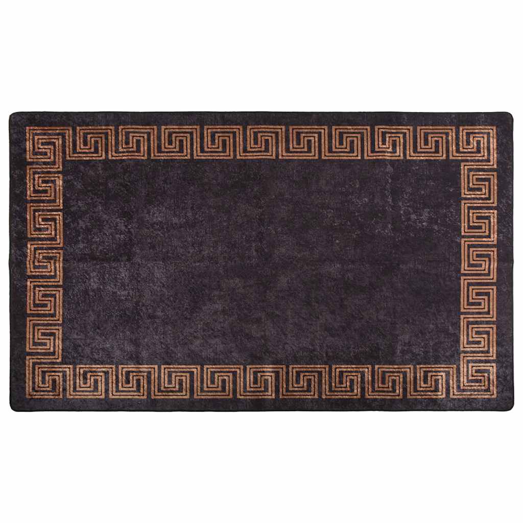 Tappeto Lavabile 120x180 cm Nero e Oro
