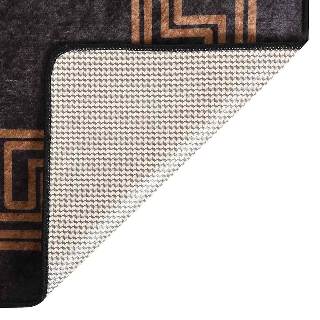 Tappeto Lavabile 120x180 cm Nero e Oro