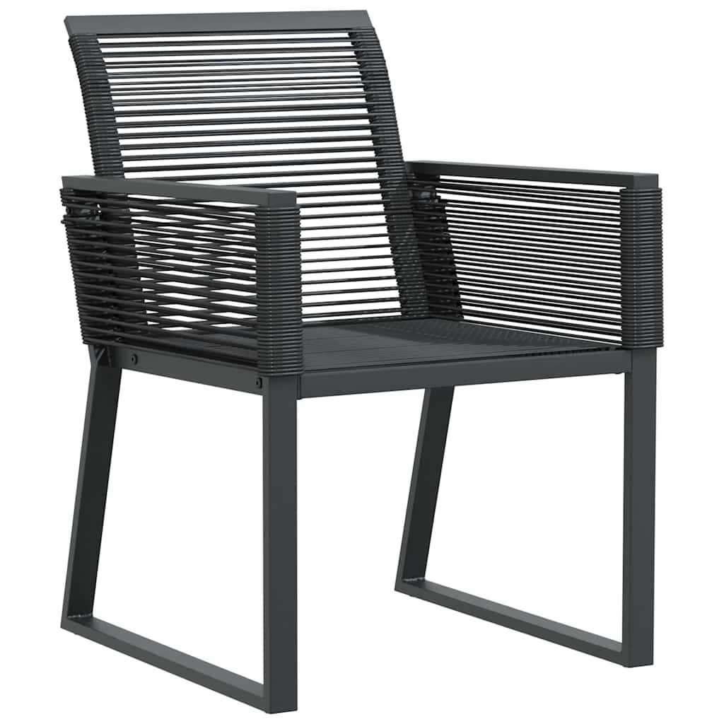 Set da Pranzo per Giardino 5 pz Nero