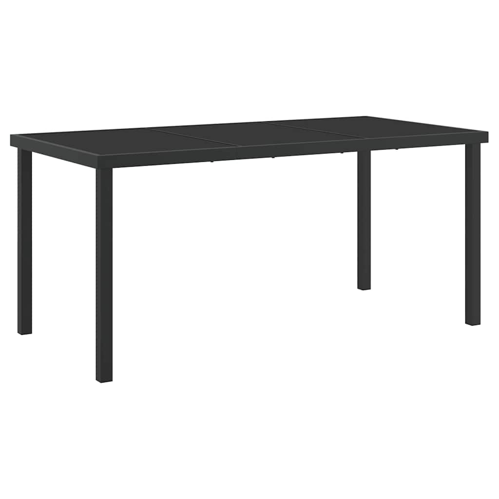 Set da Pranzo per Giardino 5 pz Nero