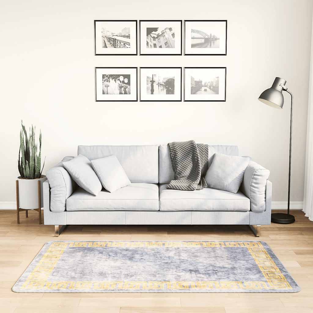 Tappeto Lavabile 80x150 cm Grigio