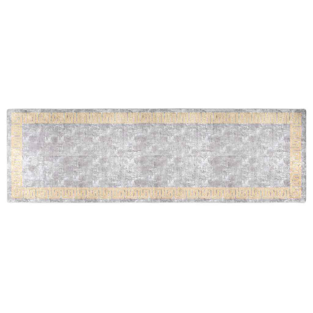Tappeto Lavabile 80x300 cm Grigio