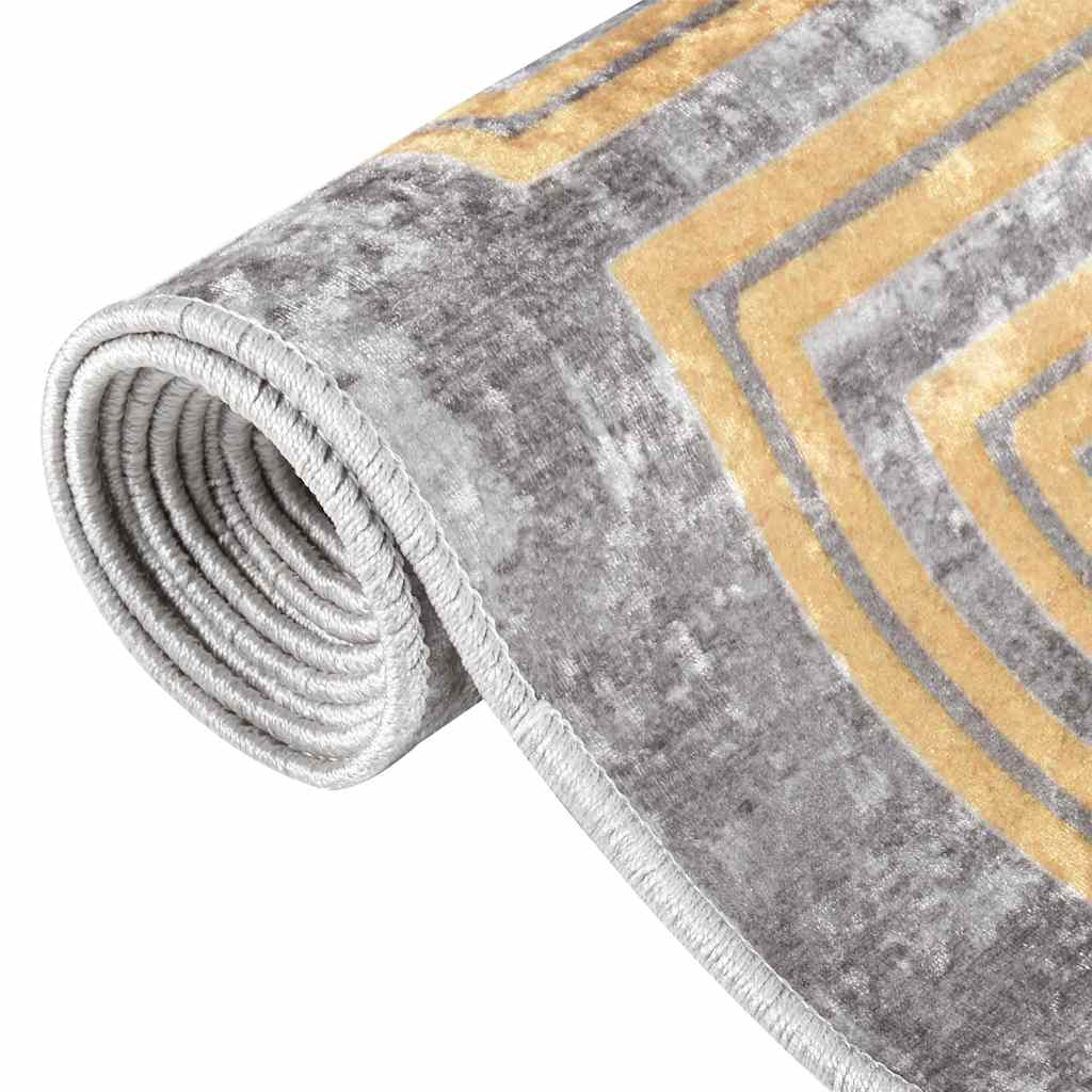 Tappeto Lavabile 80x300 cm Grigio