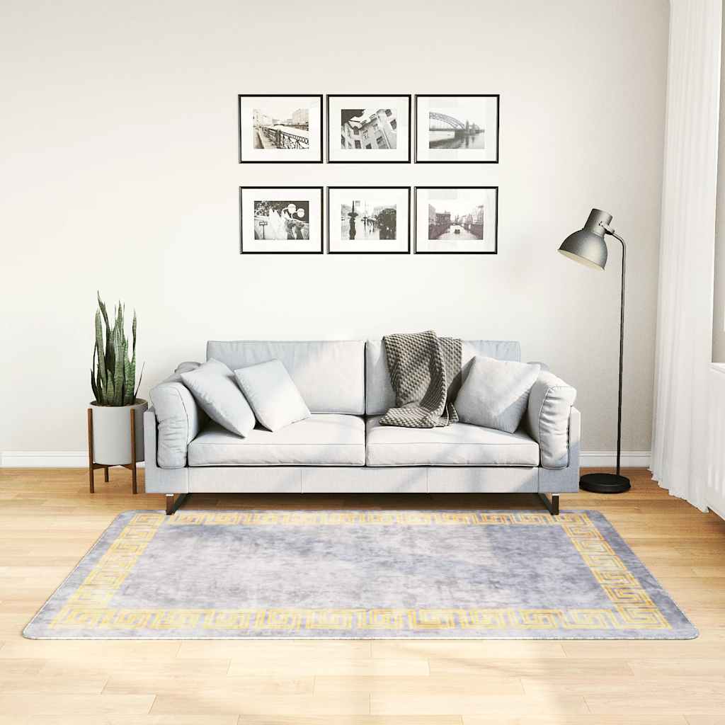 Tappeto Lavabile 120x180 cm Grigio