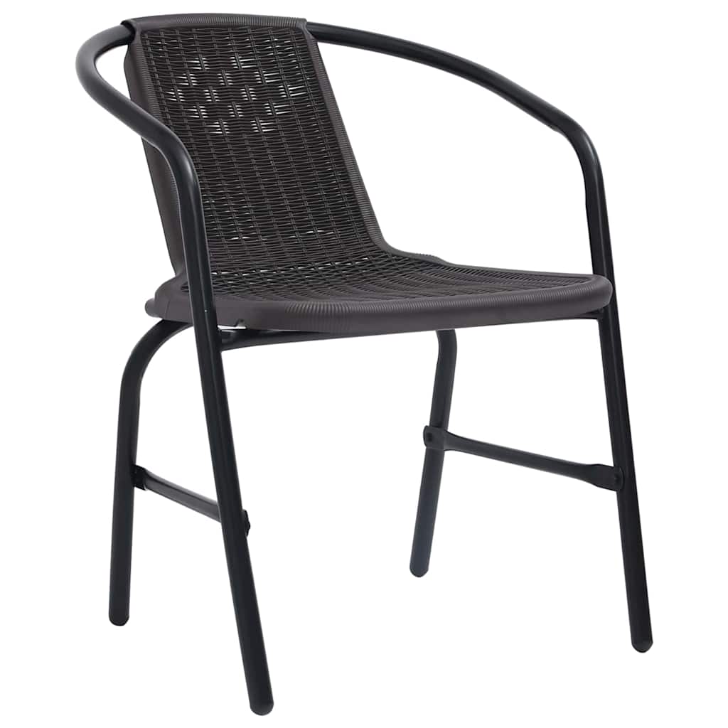 Set da Pranzo per Giardino 9 pz Nero