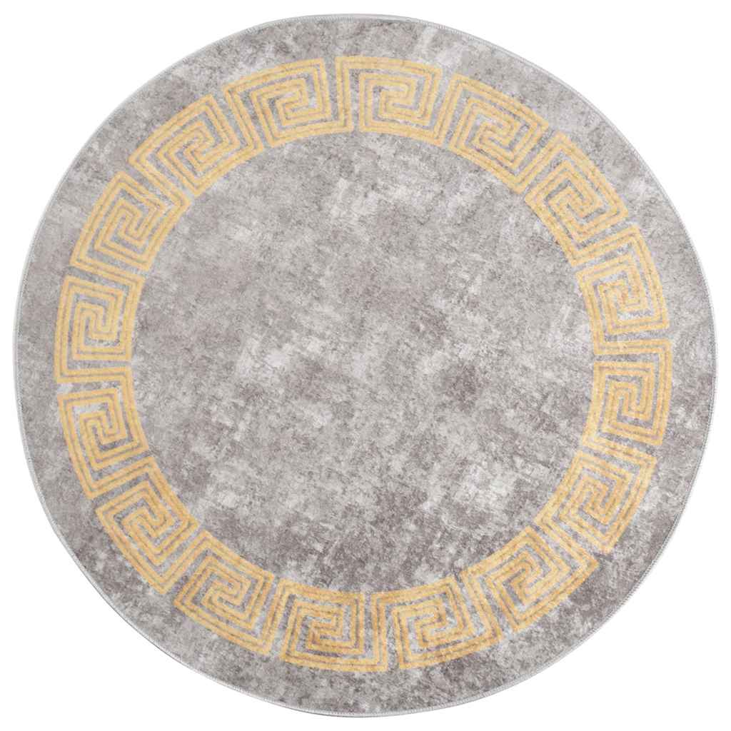 Tappeto Lavabile φ120 cm Grigio