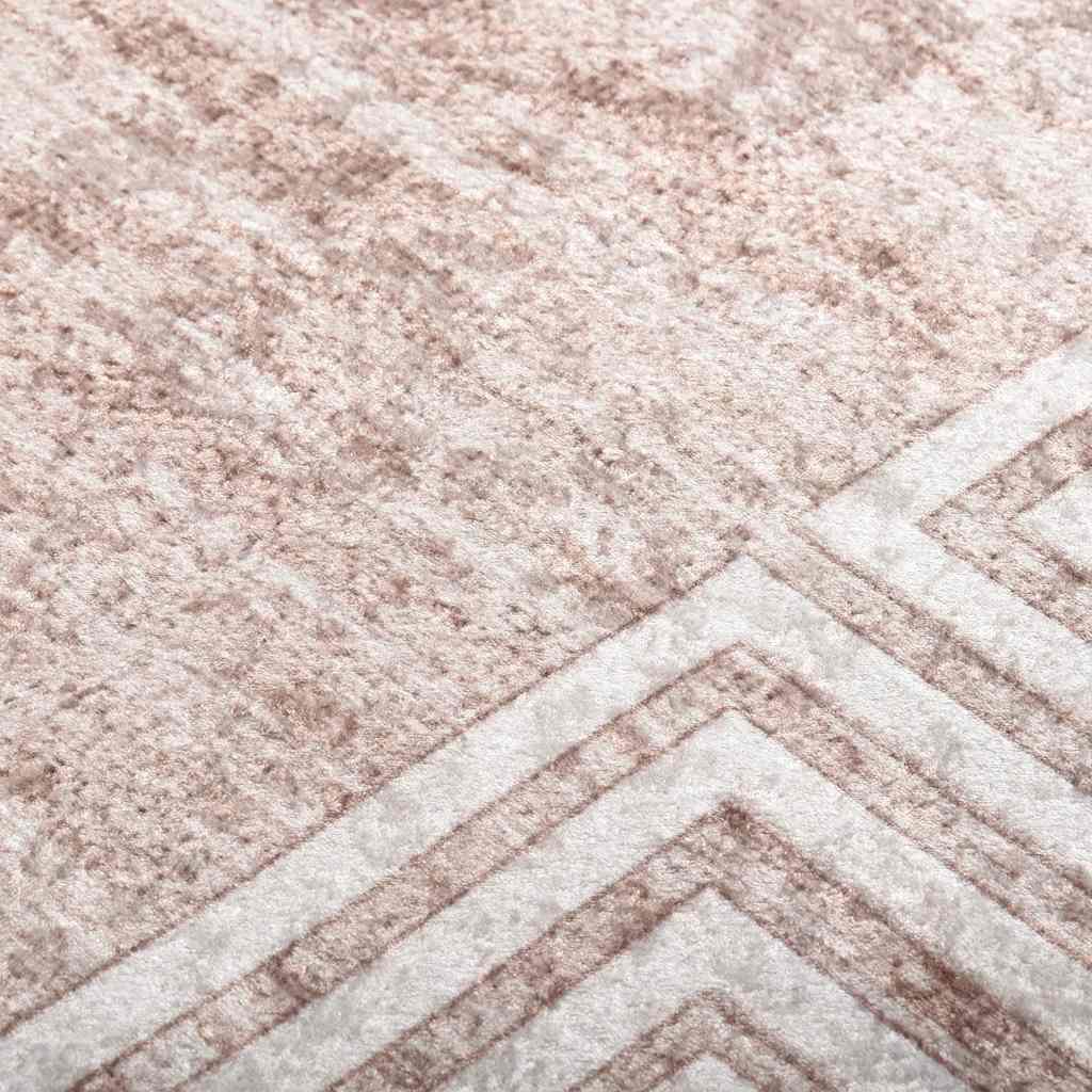 Tappeto Lavabile 80x300 cm Beige