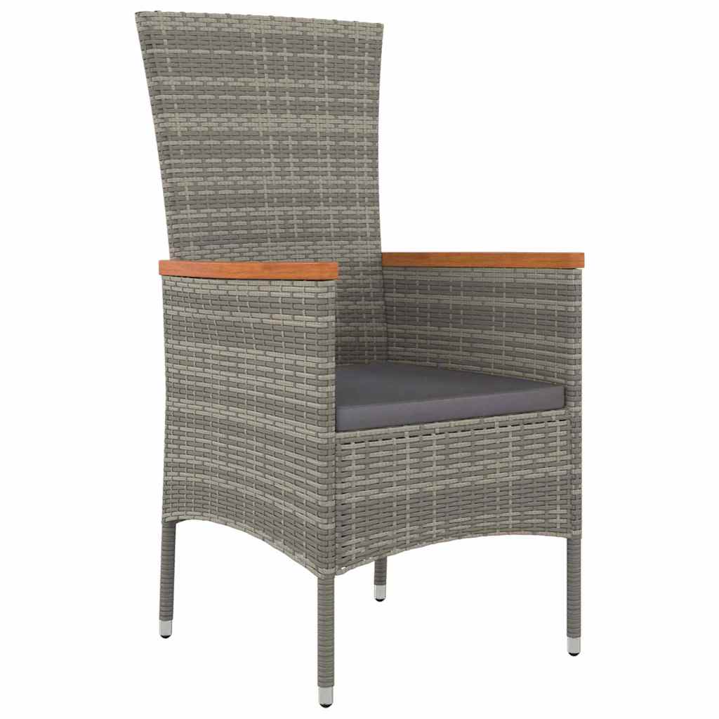 Set da Pranzo per Giardino 5 pz Grigio