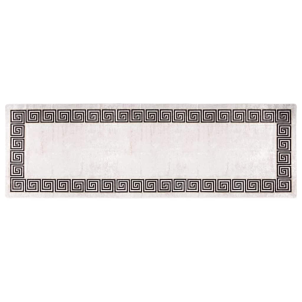 Tappeto Lavabile 80x300 cm Beige Chiaro