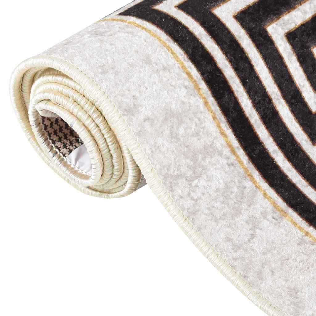 Tappeto Lavabile 160x230 cm Beige Chiaro