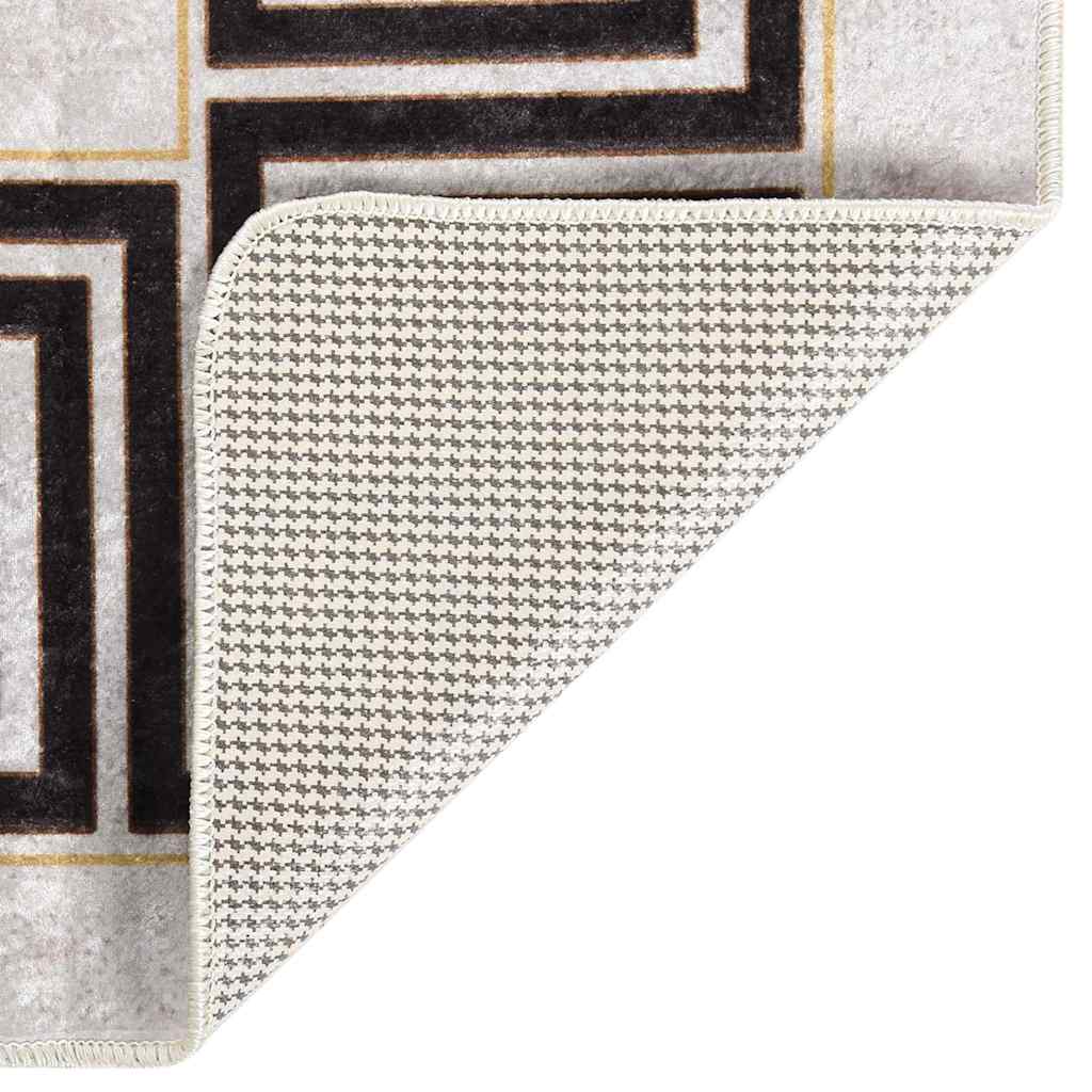 Tappeto Lavabile 160x230 cm Beige Chiaro