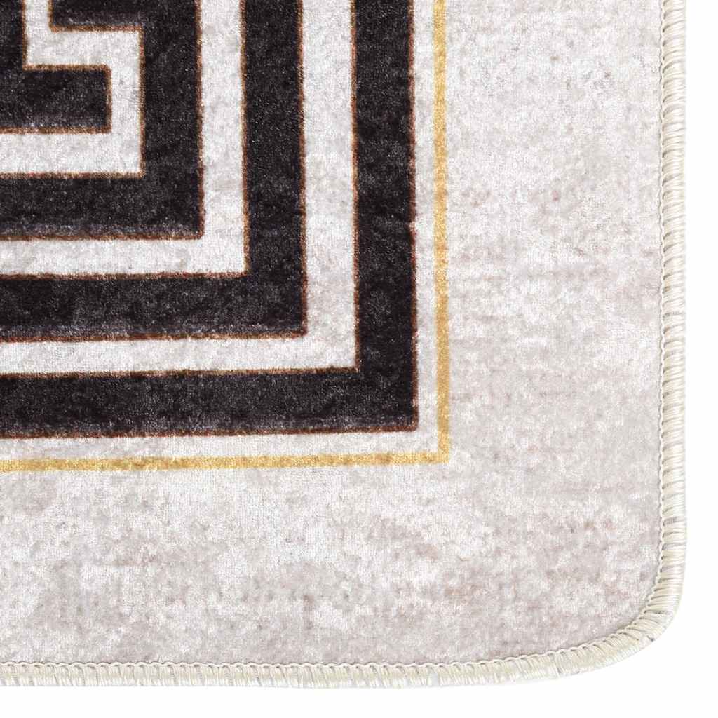 Tappeto Lavabile 190x300 cm Beige Chiaro