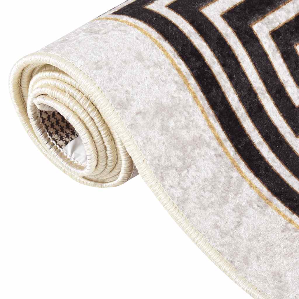 Tappeto Lavabile 190x300 cm Beige Chiaro