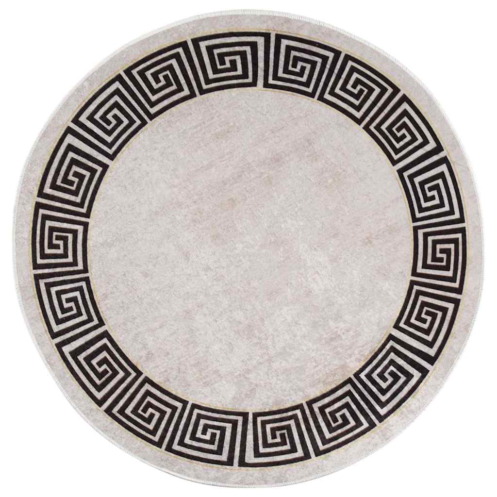Tappeto Lavabile φ120 cm Beige Chiaro