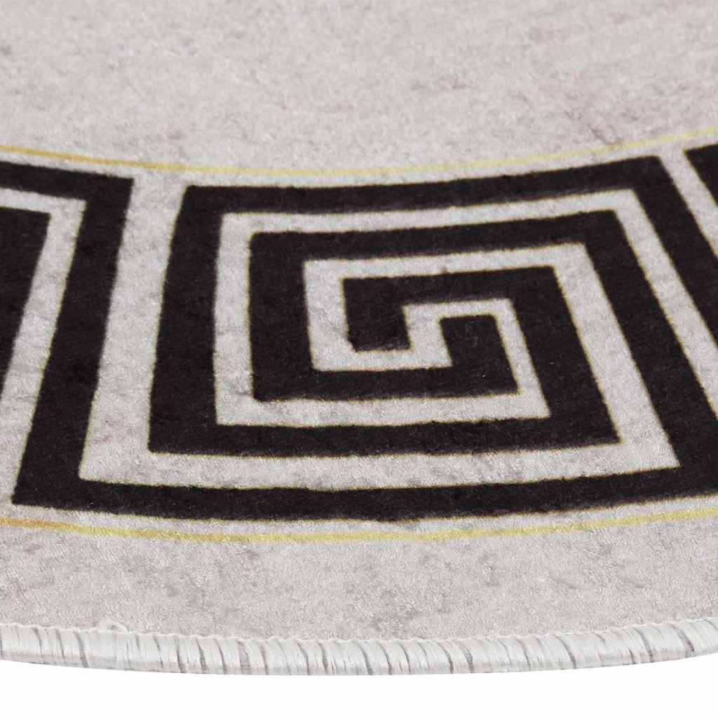 Tappeto Lavabile φ120 cm Beige Chiaro