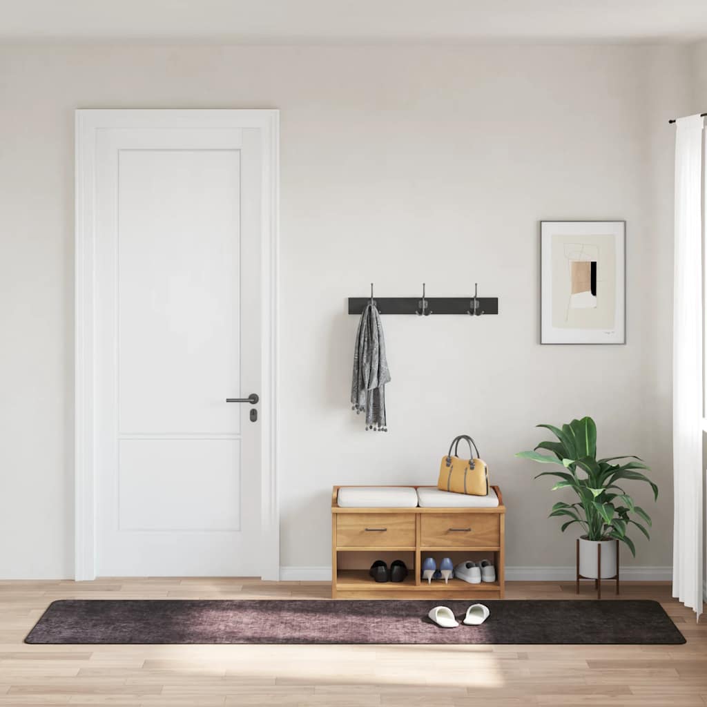 Tappeto Lavabile 80x300 cm Antracite