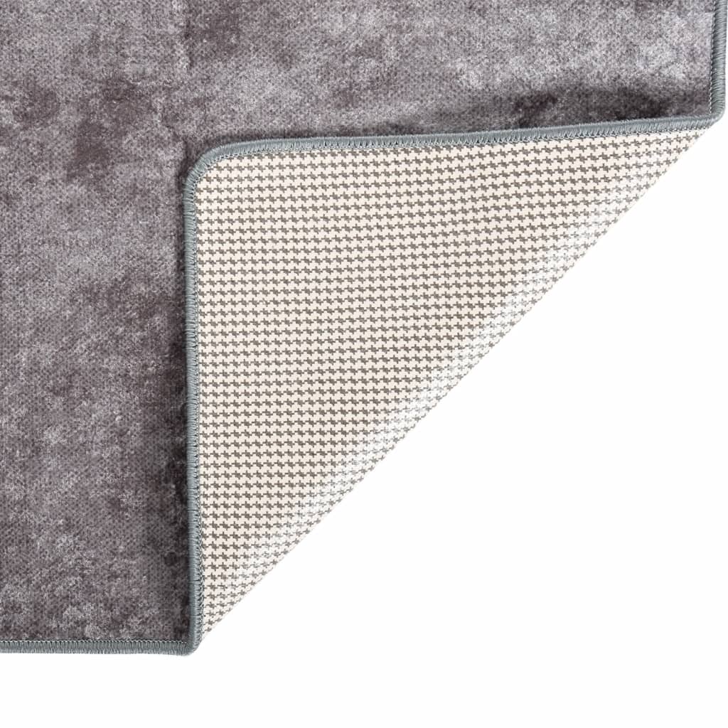 Tappeto Lavabile 80x150 cm Grigio