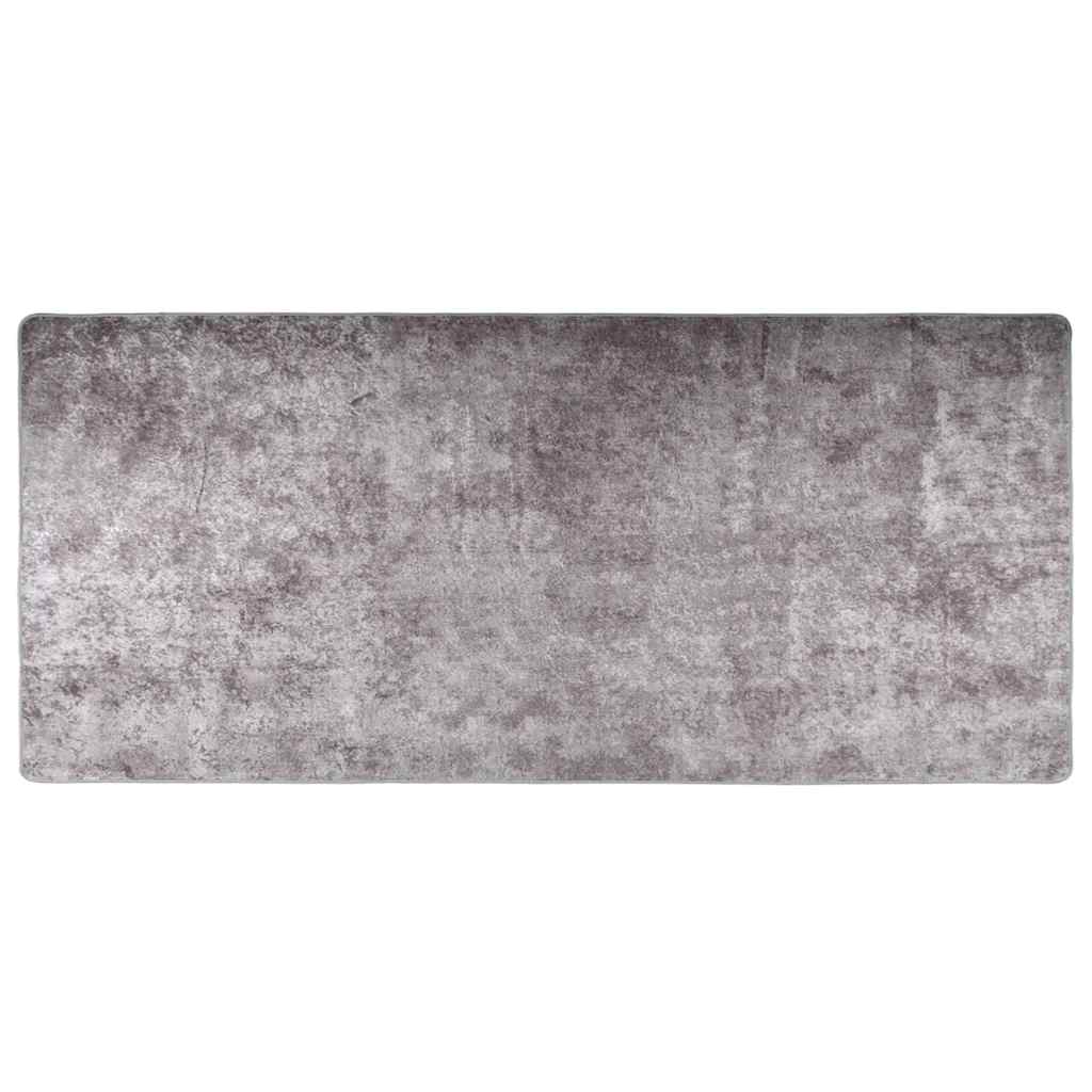 Tappeto Lavabile 80x300 cm Grigio