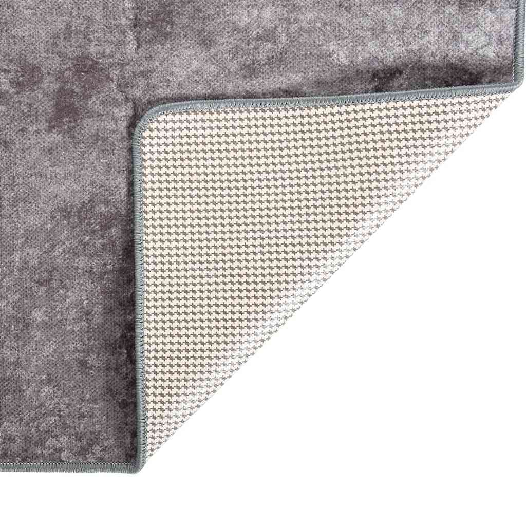 Tappeto Lavabile 80x300 cm Grigio