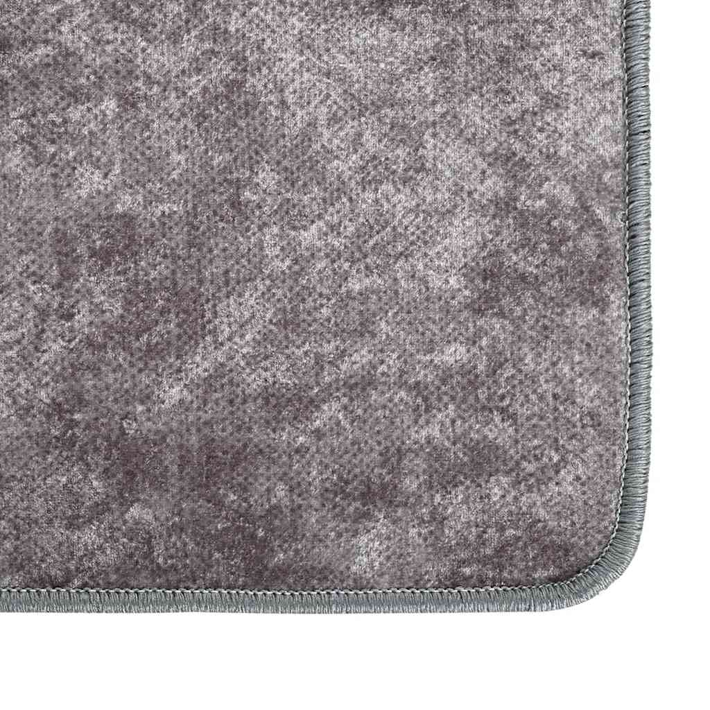 Tappeto Lavabile 80x300 cm Grigio