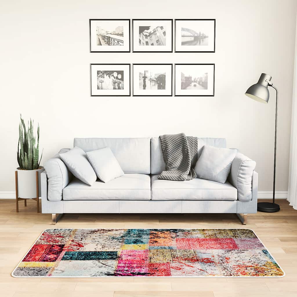 Tappeto Lavabile Patchwork 80x150 cm Multicolore
